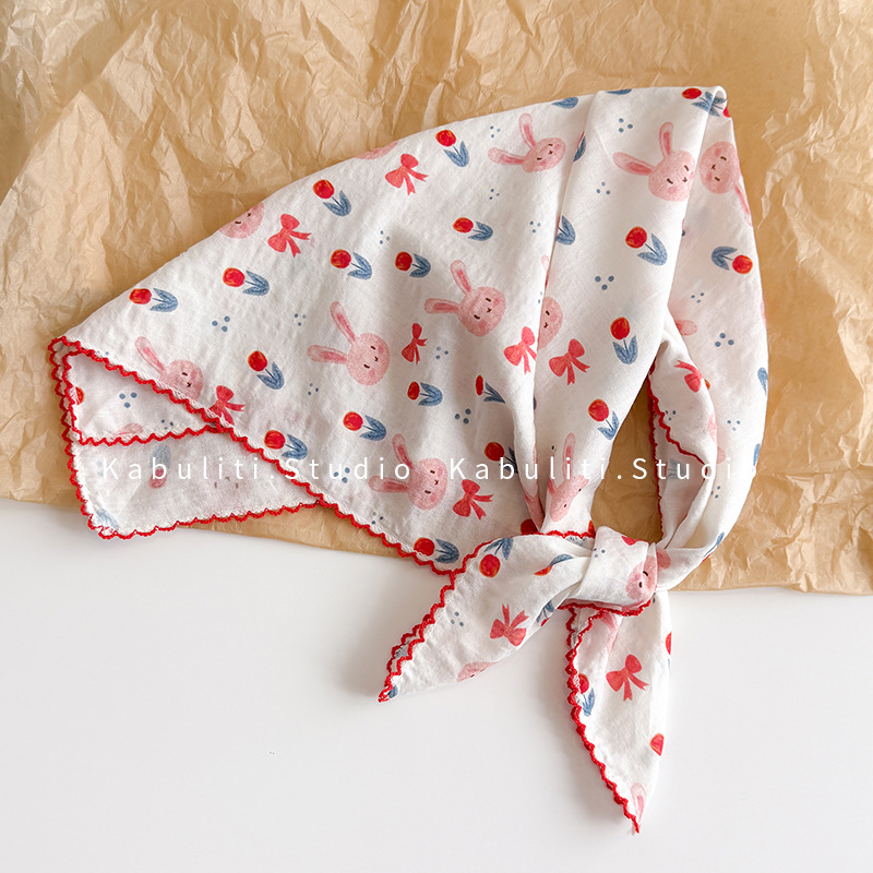 Head Wrap Turban - Kwadratowa chusta z bawełny i lnu,