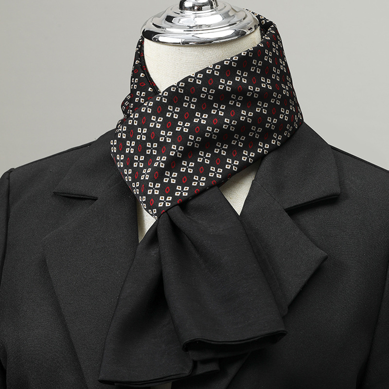 Scarf Silk Square - Męski szalik imitujący jedwab, mały kwadratowy