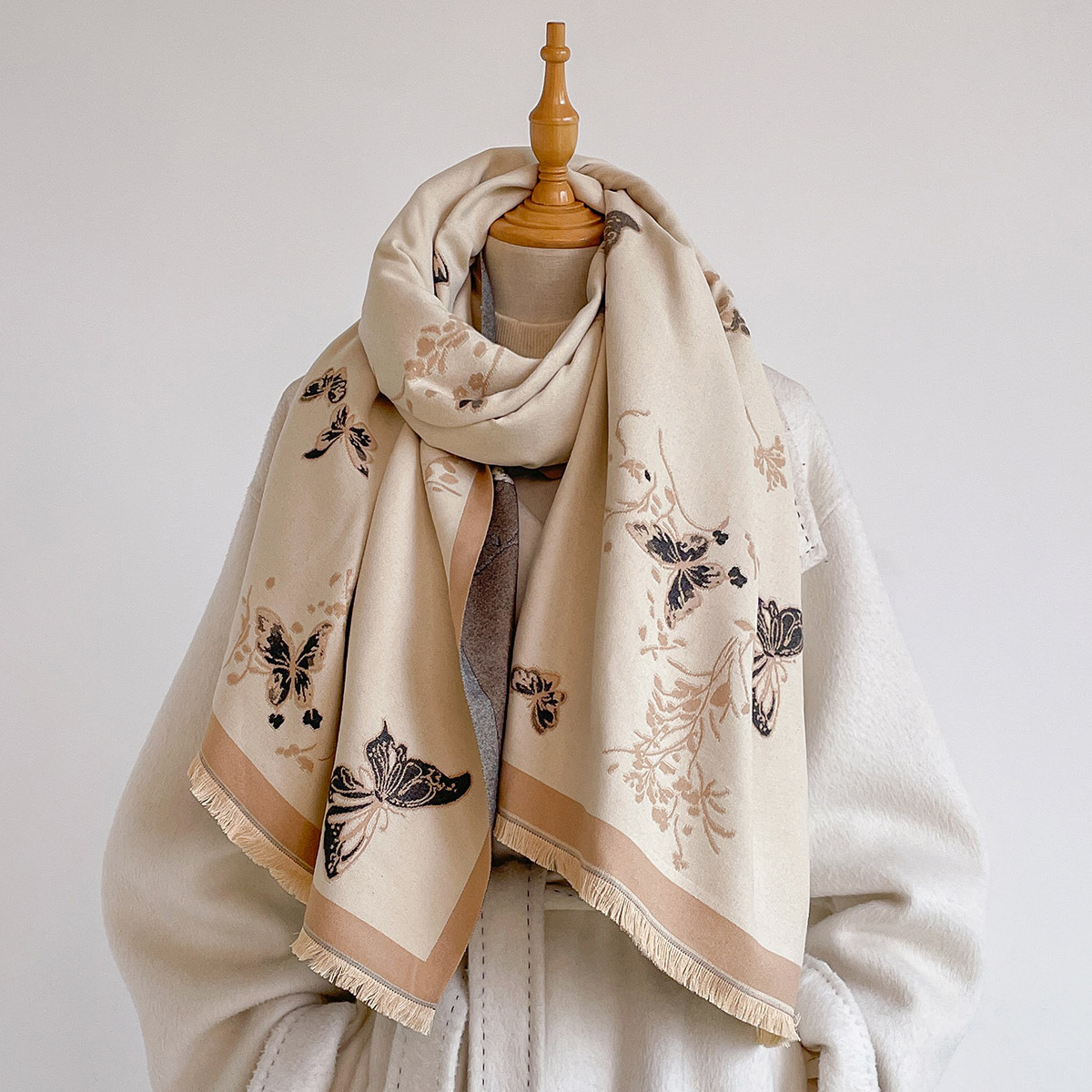 Damski szal z imitacji kaszmir – Pashmina Wrap Large recenzja i cena
