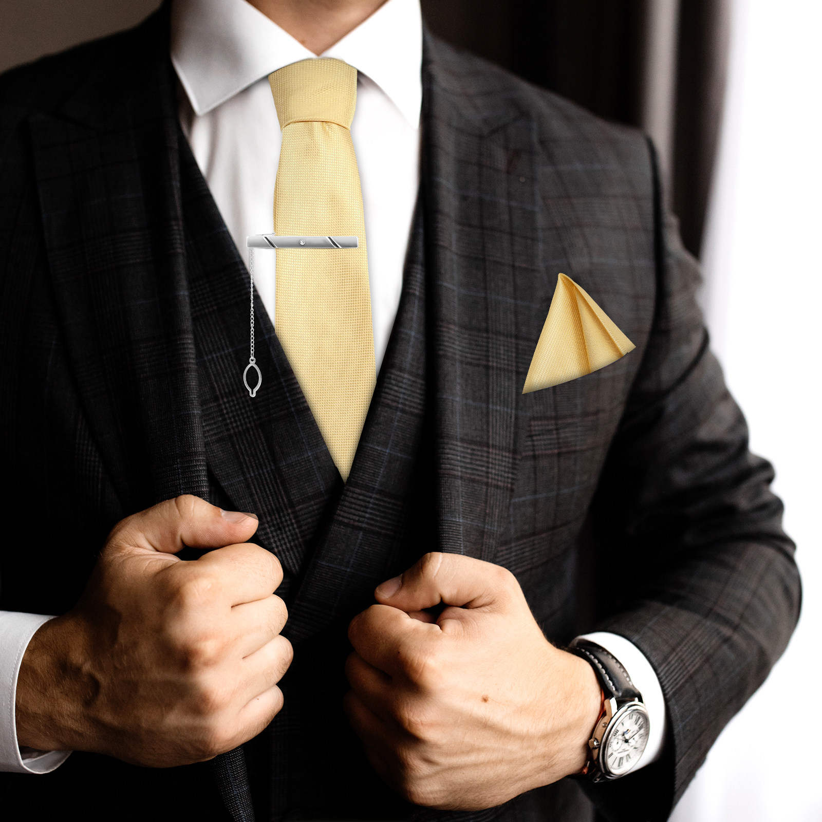 Zestaw 5 szt.: Krawat, chustec – Pocket Square Set recenzja i cena