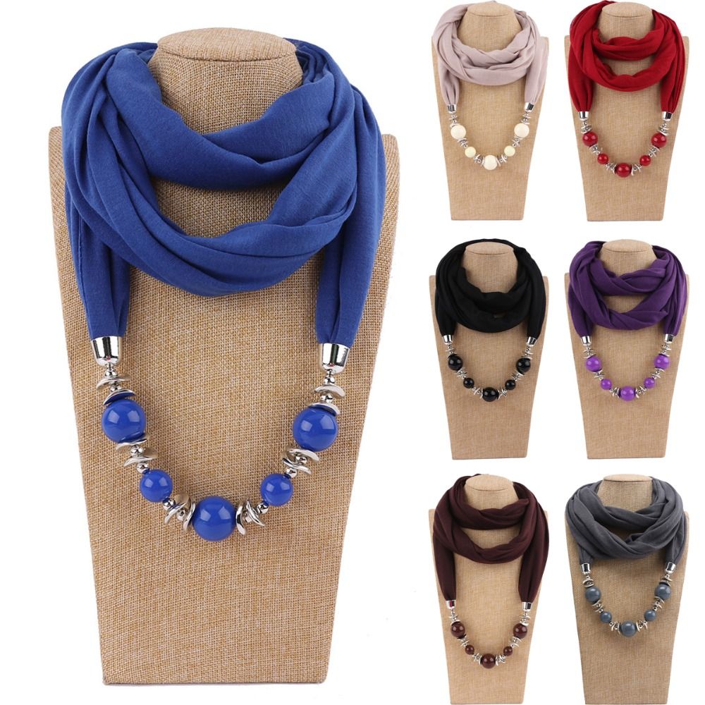 Modny szal z szyfonu z koralik – Infinity Scarf Knit recenzja i cena