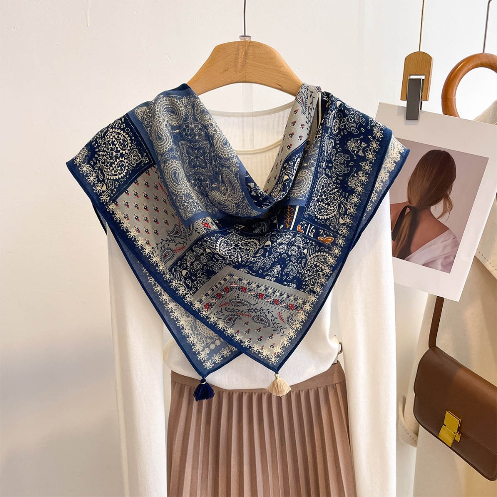 Szal z frędzlami damski kwadra – Bandana Cotton recenzja i cena