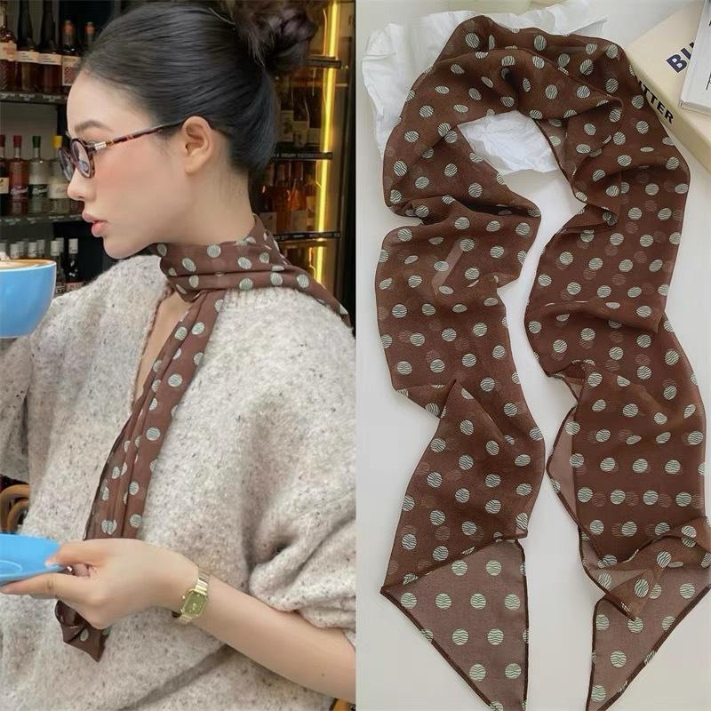 Jedwabna apaszka w kropki i kw – Head Wrap Turban recenzja i cena