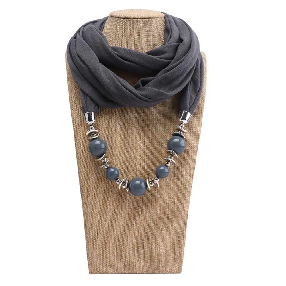 Szalik z szyfonu z koralikami, – Infinity Scarf Knit recenzja i cena